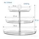 Ver imagem 2 de Kit 02 Porta Doces Baleiro Triplo 3 Andares Acrílico Cristal