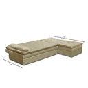 Ver imagem 6 de Sofá Cama King 5 Lugares 2,70m Alice Suede Bege Adonai Estofados