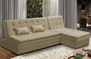 Ver imagem 1 de Sofá Cama King 5 Lugares 2,70m Alice Suede Bege Adonai Estofados