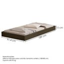 Ver imagem 4 de Bicama Solteiro Capitone 220x98 Cm com Bau e Cama Auxiliar Mdf Castanho Bege Decmade