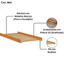 Ver imagem 4 de Cama Auxiliar Solteiro Madeira Maciça 715la Mel Acetinado Marjori