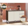 Balcão De Pia Cozinha 120Cm Athena 2 Portas 3 Gavetas Mdp 15Mm Itaúba Off White - 2