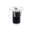 Ver imagem 4 de Balizador Nordecor Mini Romi Quadrado de Embutir Alto Irc 90 Led 1w Bivolt Branco 3000k Luz Amarela