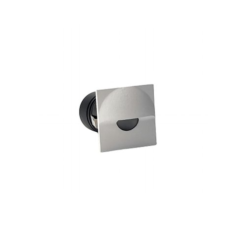 Balizador Nordecor Mini Romi Quadrado de Embutir Alto Irc 90 Led 1w Bivolt Branco 3000k Luz Amarela
