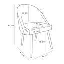 Ver imagem 6 de Kit 06 Cadeiras Jantar Bela Suede Bege Pés Palito Castanho - Pallazio