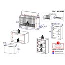 Ver imagem 4 de Berço 3 em 1 com Armário Aéreo e Cômoda Multimóveis Mp4146 Branco