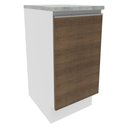 Ver imagem 1 de Balcão Glamy 40cm 1 Porta Branco e Rustic Madesa