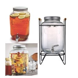 Suqueira de Vidro 5 Litros com Suporte Metal Dispenser Refresqueira - 3