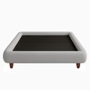 Ver imagem 2 de Cama Solteiro Pés Madeira 105cm Nami Bouclé Cinza Claro - Nexta Casa