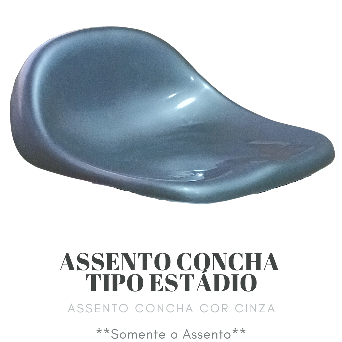 ASSENTO HOBBY PARA CADEIRA CONCHA CINZA (SOMENTE O ASSENTO) - 4