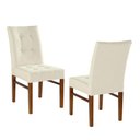 Ver imagem 1 de Cadeira Omega Cores Neutras Revestida com Tecido Lindo para Sala de Jantar ou Cozinha