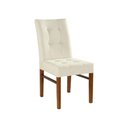 Ver imagem 7 de Cadeira Omega Cores Neutras Revestida com Tecido Lindo para Sala de Jantar ou Cozinha