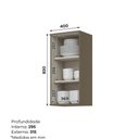 Ver imagem 2 de Armário Aéreo de Cozinha Lora 40cm 1 Porta MDF Duna-Cristal Casa 812