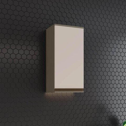Armário Aéreo de Cozinha Lora 40cm 1 Porta MDF Duna-Cristal Casa 812