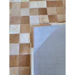 Tapete de Couro Natural Premium Bege 2,00 X 1,50 M - 3
