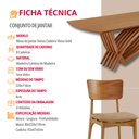 Ver imagem 7 de Conjunto Sala de Jantar Mesa Venus Tampo 220cm Laminado Barril e 8 Cadeiras Viena Gold