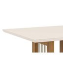 Ver imagem 6 de Mesa para Cozinha Yara Sc78 C/tampo Madeirado Vidro Reto 160x90cm Nature/off White - Henn