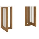 Ver imagem 5 de Mesa para Cozinha Yara Sc78 C/tampo Madeirado Vidro Reto 160x90cm Nature/off White - Henn