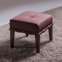 Ver imagem 5 de Puff Decorativo 45cm Martínez Veludo Pés Madeira Rosa/Imbúia - Gran Belo