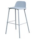 Ver imagem 2 de Kit 4 Banquetas Altas Hana Rivatti 89,50 Cm (altura) Assento em Pp e Base em Aço Cinza Azulado