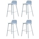 Ver imagem 1 de Kit 4 Banquetas Altas Hana Rivatti 89,50 Cm (altura) Assento em Pp e Base em Aço Cinza Azulado
