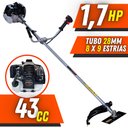 Ver imagem 2 de Roçadeira Cortador de Grama Anmax Cg430b 43cc C/ Carretel e Faca 2 Pontas + Faca 80 Dentes