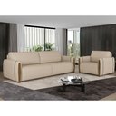 Ver imagem 2 de Poltrona Decorativa 98cm Aaron Linho Bege - Sallar Home