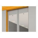 Ver imagem 3 de Guarda Roupa Casal com Espelho 9 Gavetas 6 Portas 100% MDF Débora Nature/Off White