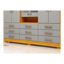 Ver imagem 4 de Guarda Roupa Casal com Espelho 9 Gavetas 6 Portas 100% MDF Débora Nature/Off White