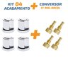 Kit 04 Acabamento C50 Cromado 1/2' ou 3/4 para Reg Docol - 1