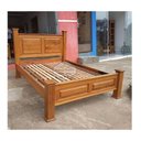 Ver imagem 2 de Cama Casal em Madeira de Demolição Modelo Almofadas Sudeste Rústico