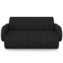 Ver imagem 3 de Sofá 2 Lugares Sala Living Orgânico 148cm Fávara K01 Veludo Preto - Lyam Decor