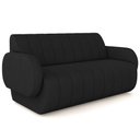 Ver imagem 1 de Sofá 2 Lugares Sala Living Orgânico 148cm Fávara K01 Veludo Preto - Lyam Decor