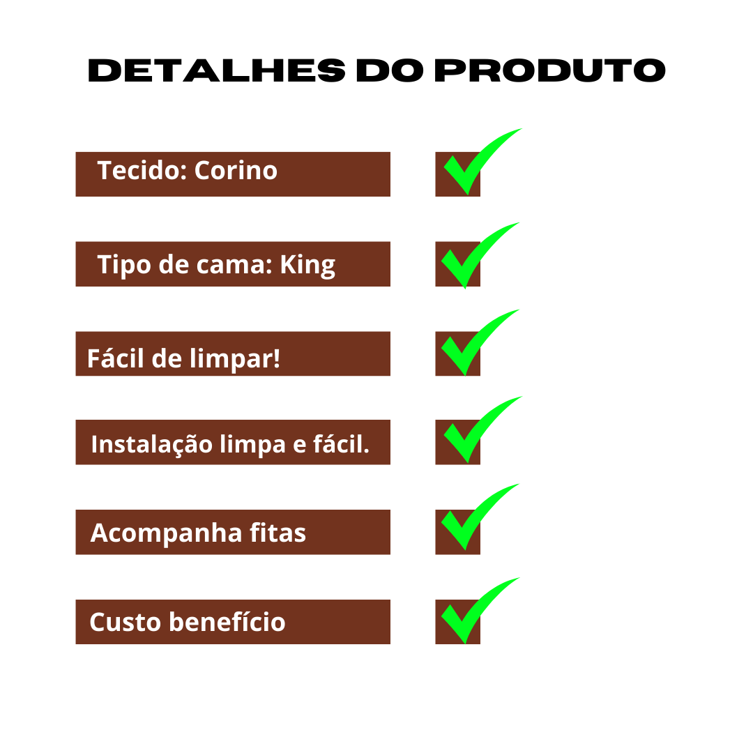 Cabeceira de Cama King 200x60cm Corino Areia Kit com 10 Módulos Estofados Auto Adesivo - 4