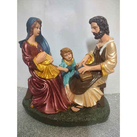 Imagem Sagrada Família Sentada 17cm
