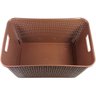 2 X Caixa Organizadora Plástica Rattan 7 Litros Marrom - 9