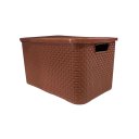 Ver imagem 5 de 2 X Caixa Organizadora Plástica Rattan 7 Litros Marrom