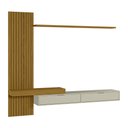 Ver imagem 2 de Painel Rack Ripado para Tv até 65 Polegadas 2 Portas Italy Cedro Freijó/off White