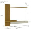 Ver imagem 4 de Painel Rack Ripado para Tv até 65 Polegadas 2 Portas Italy Cedro Freijó/off White