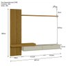 Painel Rack Ripado para Tv até 65 Polegadas 2 Portas Italy Cedro Freijó/off White - 4