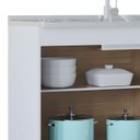 Ver imagem 7 de Balcão de Cozinha com Pia Inox 120cm Classic P11 Branco - Mpozenato