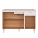 Ver imagem 3 de Balcão de Cozinha com Pia Inox 120cm Classic P11 Branco - Mpozenato