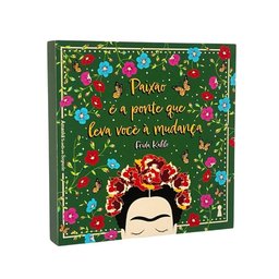 Quadro Box Frida Paixao Ponte em Mdf 25x25 - 2