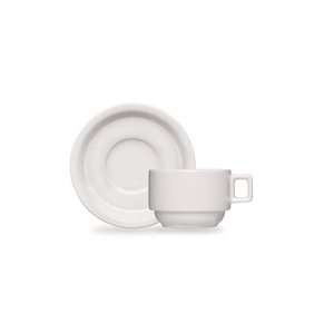 Kit 12 Xicaras Cha sem Pires Porcelana Bar Hotel Germer