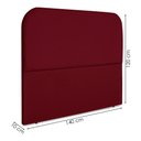 Ver imagem 3 de Cabeceira Casal 140 Cm com Frame Alana Suede Vinho Artte
