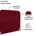 Ver imagem 4 de Cabeceira Casal 140 Cm com Frame Alana Suede Vinho Artte