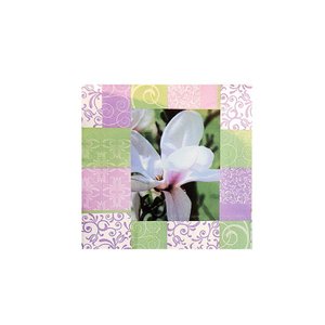Guardanapo de Papel Decorado Folha Tripla 20 Unidades:violeta Branca
