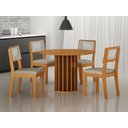 Ver imagem 6 de Conjunto Sala de Jantar Flora 1,08m Tampo MDF com 4 Cadeiras Cinamomo/Linho Palha