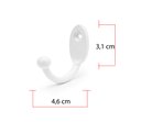 Ver imagem 2 de Cabide P/roupa Cabides Gancho Parede Metal Kit 4 Pcs Barato: Branco