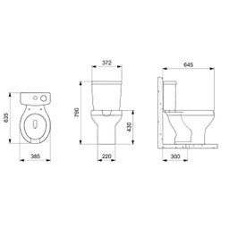 Bacia com Caixa Acoplada Ecoflush 3/6 Lts Smart Clean Acesso Ce Branco Celite - 3